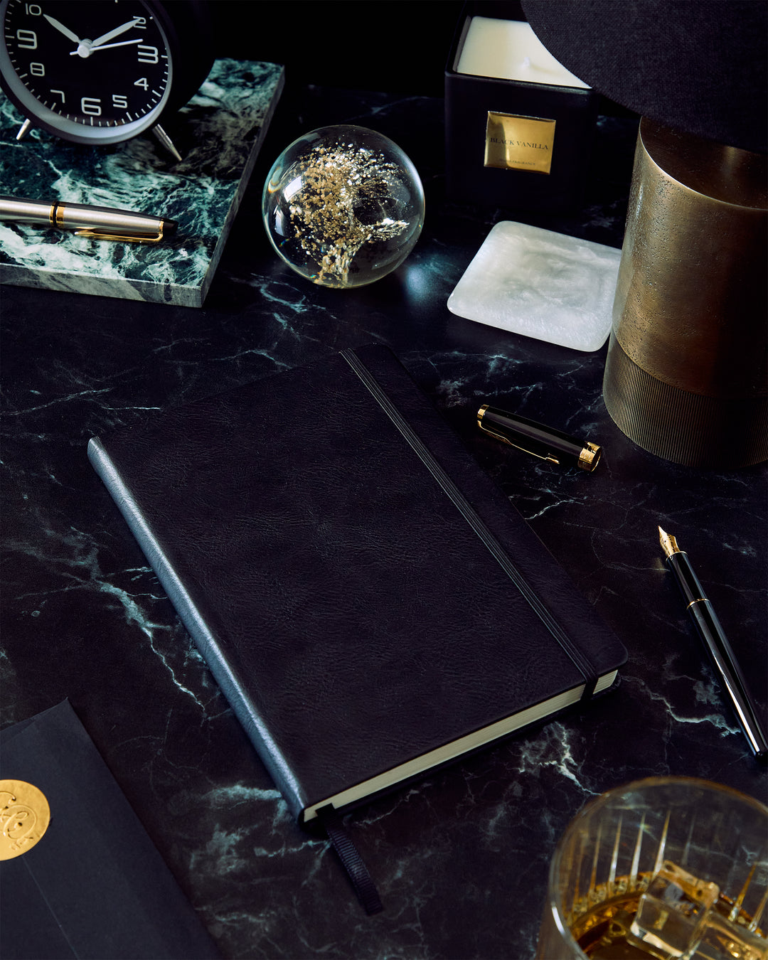 Charcoal Black A5 Ruled Hardcover Journal by Beechmore Books